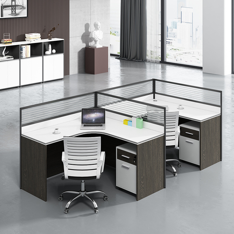 Office Furniture Now - Meja workstation staf dengan partisi ruang